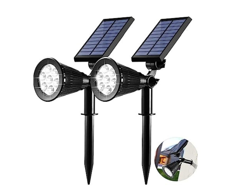 2-in-1 Waterproof 7 LED Solar Spotlight